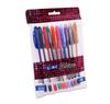 Linc Shine Glitter Gel Pens 1.0mm Multicolour Ink Pack of 1 X 10pcs Click Cap Smooth Writing For School Office Art Projects
