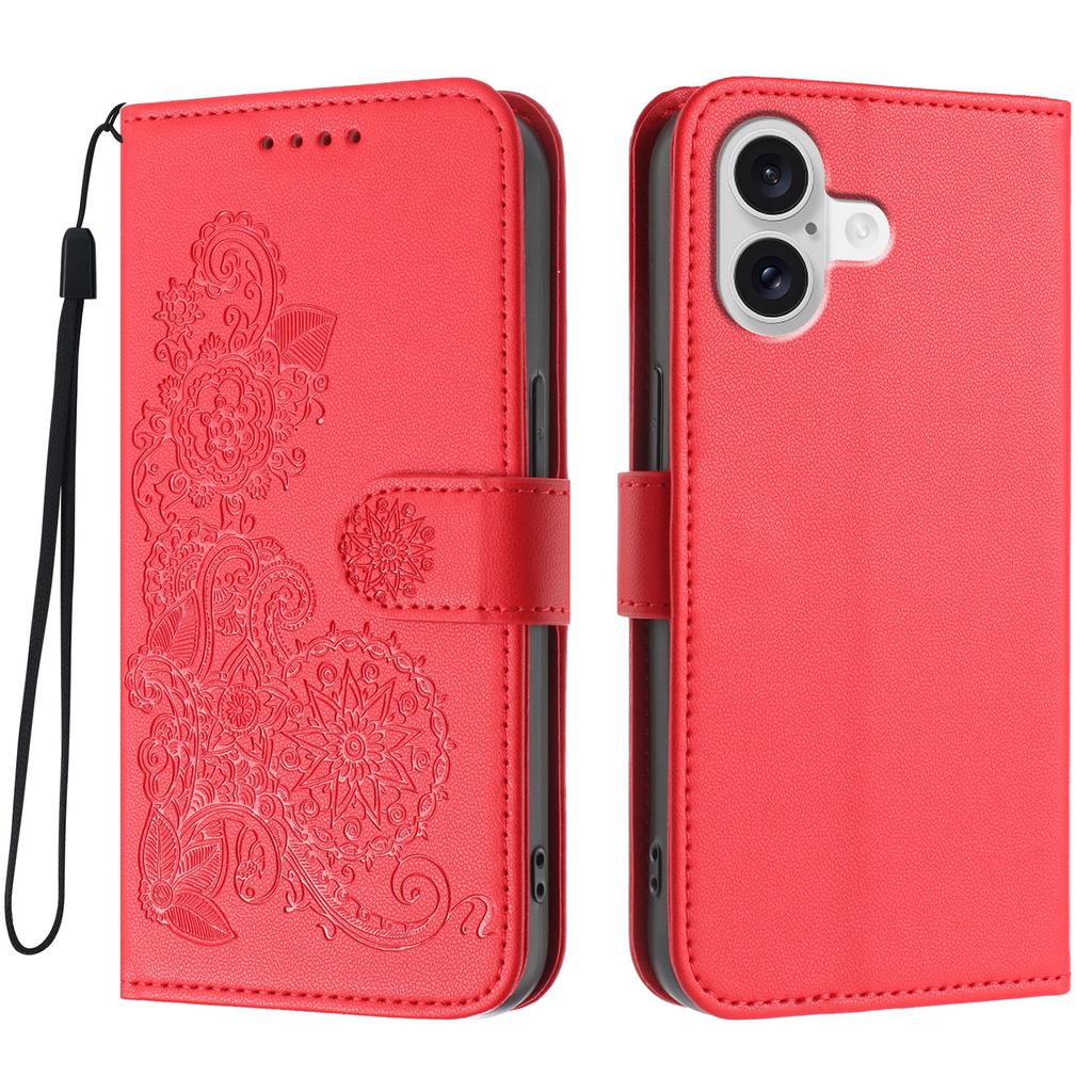 For iPhone 17 Phone Cases Mandala Flower Leather Wallet Mobile Cover with Strap