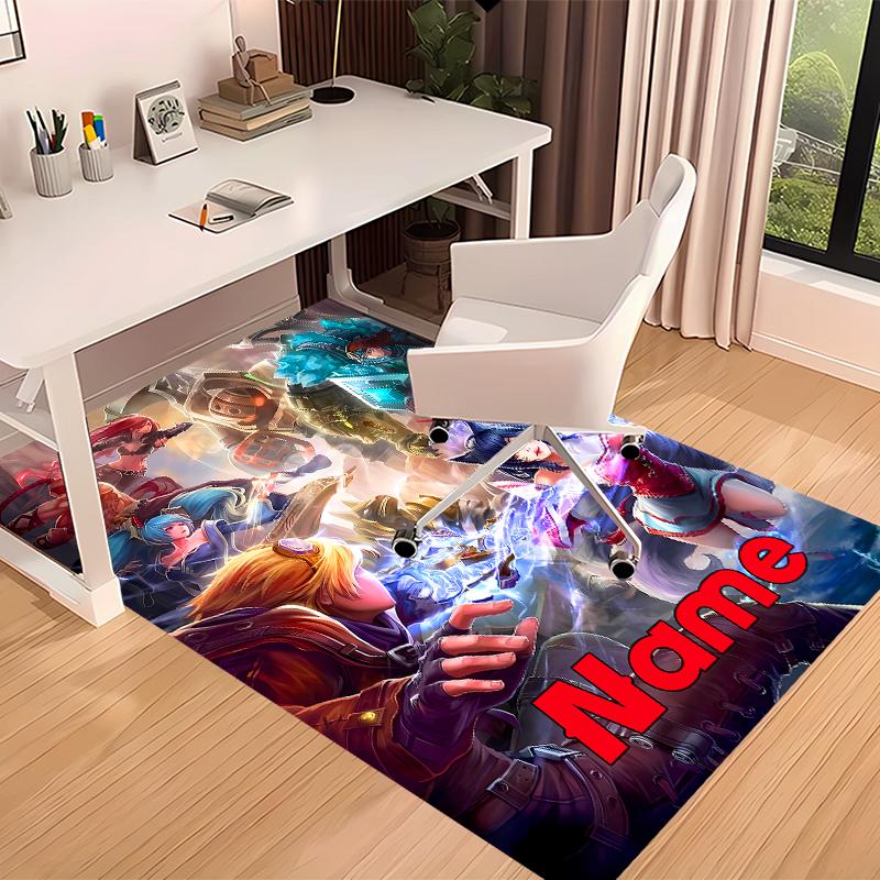 Custom Personalization League of Legends Jinx Print Area Rug - Soft, Washable Non-Slip Indoor Mat,Living Room,Home&Office Decorative Rug