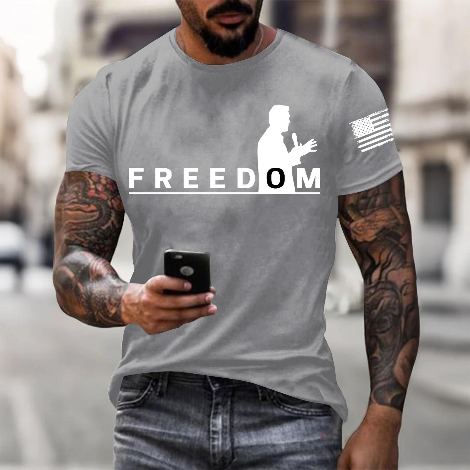 

Мужская футболка с коротким рукавом с принтом Мужская свободная повседневная футболка с коротким рукавом L