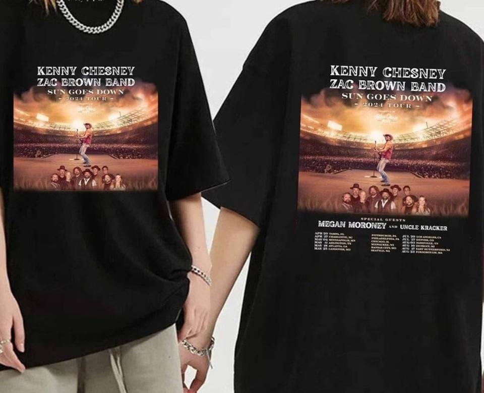 

Kenny Chesney Shirt Sun Goes Down 2024 Tour Shirt Unisex T-Shirt XXXXL