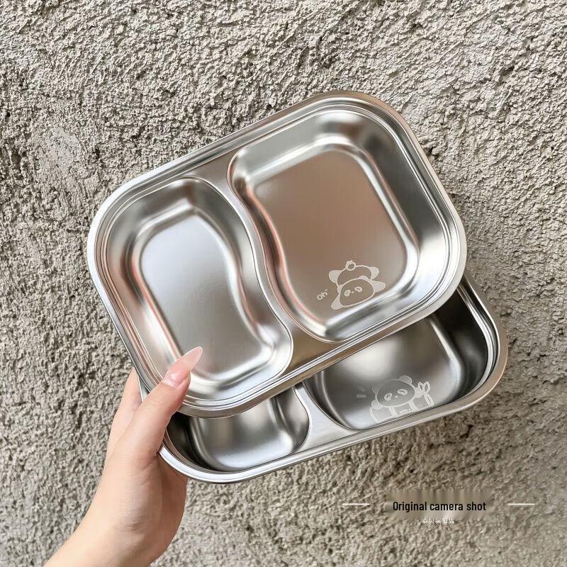 Zhishi Kids  Food-Grade 316 Stainless Steel Panda Divided Plate