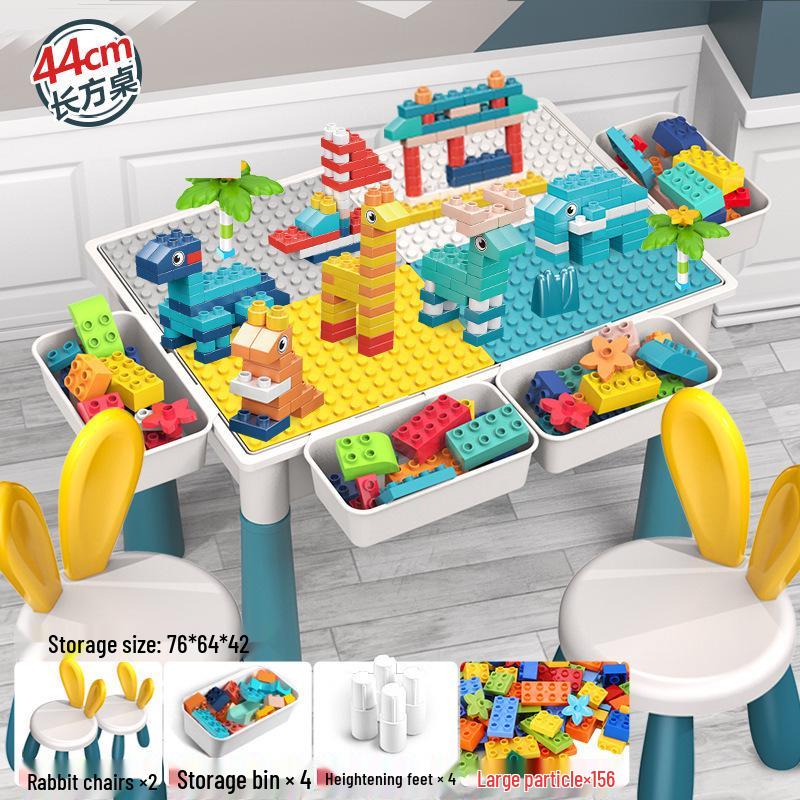 Children's Multifunctional Building Block Table for Early Education and Brain Training