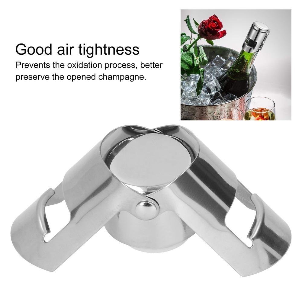 

2 шт. Пробка для бутылки шампанского из нержавеющей стали, герметичная, для бутылки игристого вина, шампанского