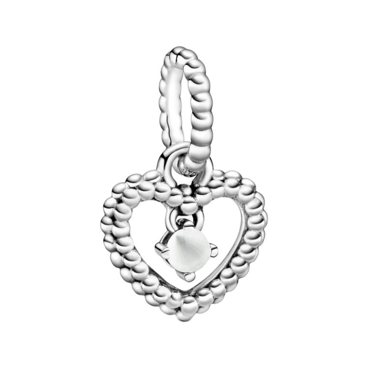 Pandora Heart Shaped Design Pendant Women pendant Silver 798854C04 Shopping Bag