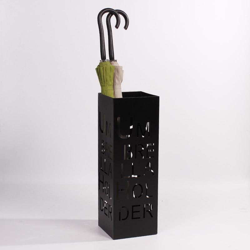 Stylish Wrought Iron Umbrella Stand – Creative Letter Design for Office Foyer Home Decor