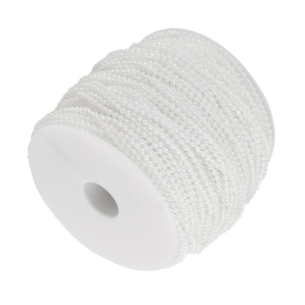 100mCelsiusroll Imitation Pearl Wire Beads Garland String Wedding Decoration 2.5mm(beige)