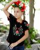 Girls’ Embroidered Short Sleeve Shirt – Lightweight & Festive Look, Summer, 6366-015-22 HC