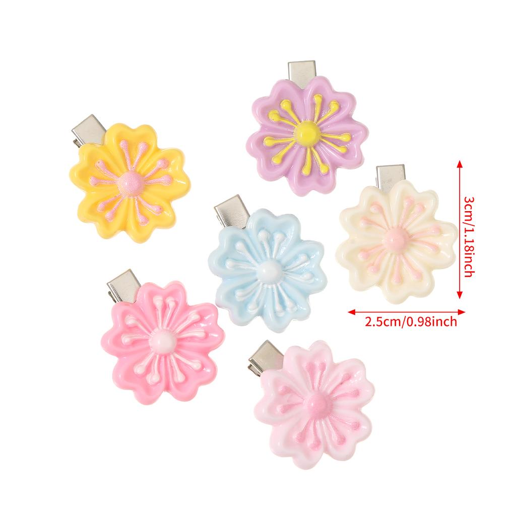 5PCS/set Hair Clip Flower Bohemia Headwear Women Girls Sweet Hairpin Braided Styling Side Clip Ponytail Hairpin Accessories