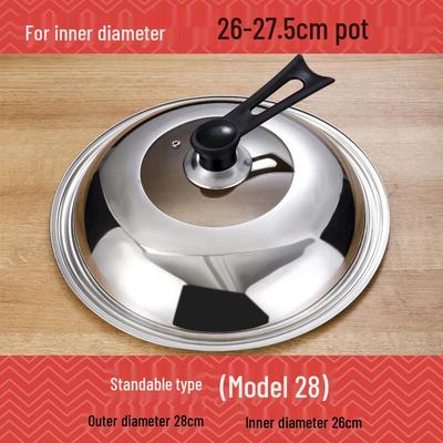 Zhaoran Visible Stainless Steel Pot Lid with Stand-Up Handle