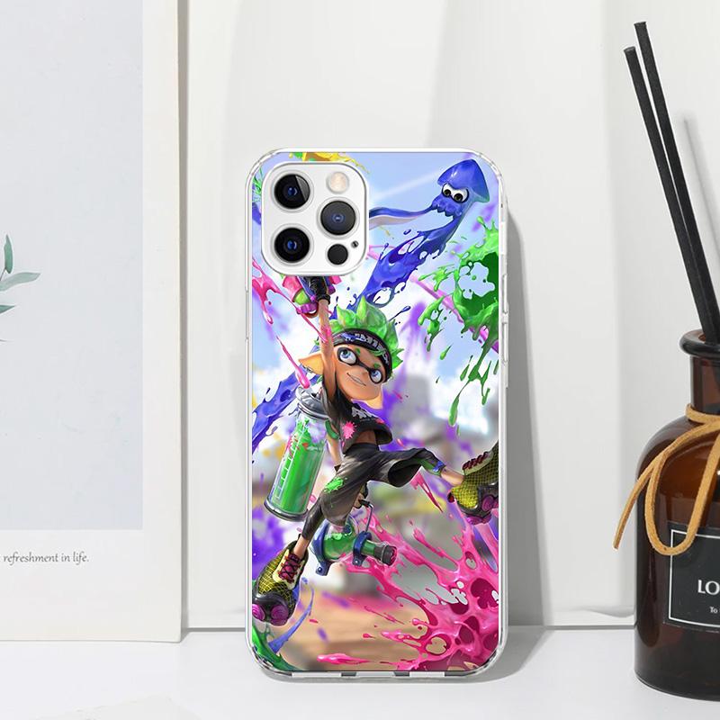 Game S-Splatoons Phone Case For Iphone 17 Air 16 15 Plus 16E 14 Pro Max 13 Mini 12 11 7 8 SE Fundas Soft Back Cover 17 Air 16 15