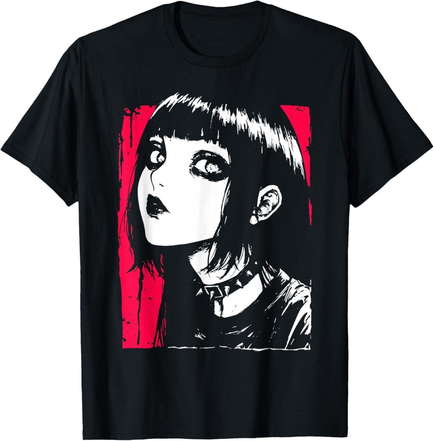 Horror Anime Manga Japan Japanese Creepy Kawaii Goth Punk T-Shirt S разноцветный