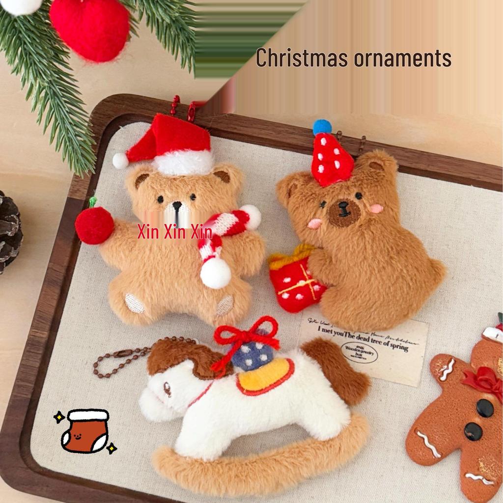 Creative Christmas Cute Plush Doll Keychain & Backpack Charm for Girls
