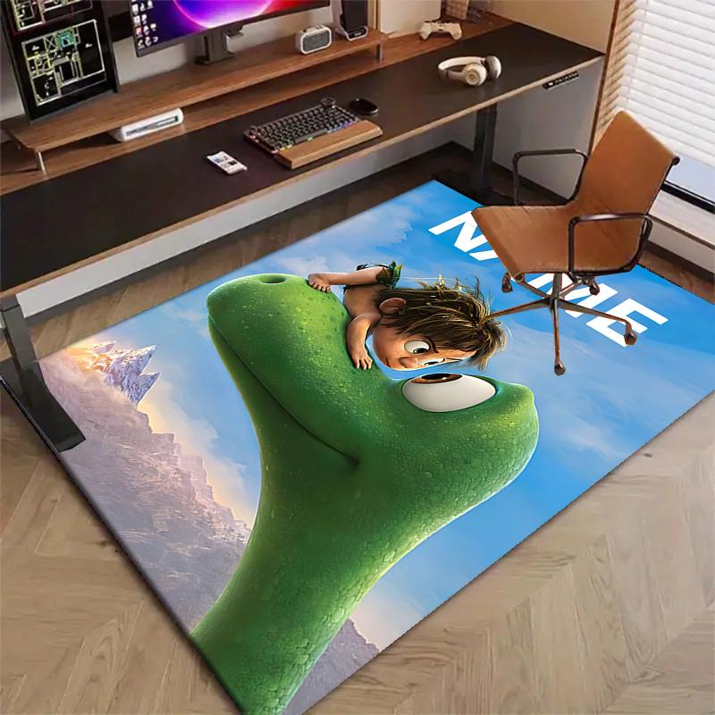 Custom The Good Dinosaur Mat Personalized Name, Polyester Washable Indoor Entryway Rug, Gift for Christmas, Easter, Thanksgiving Day