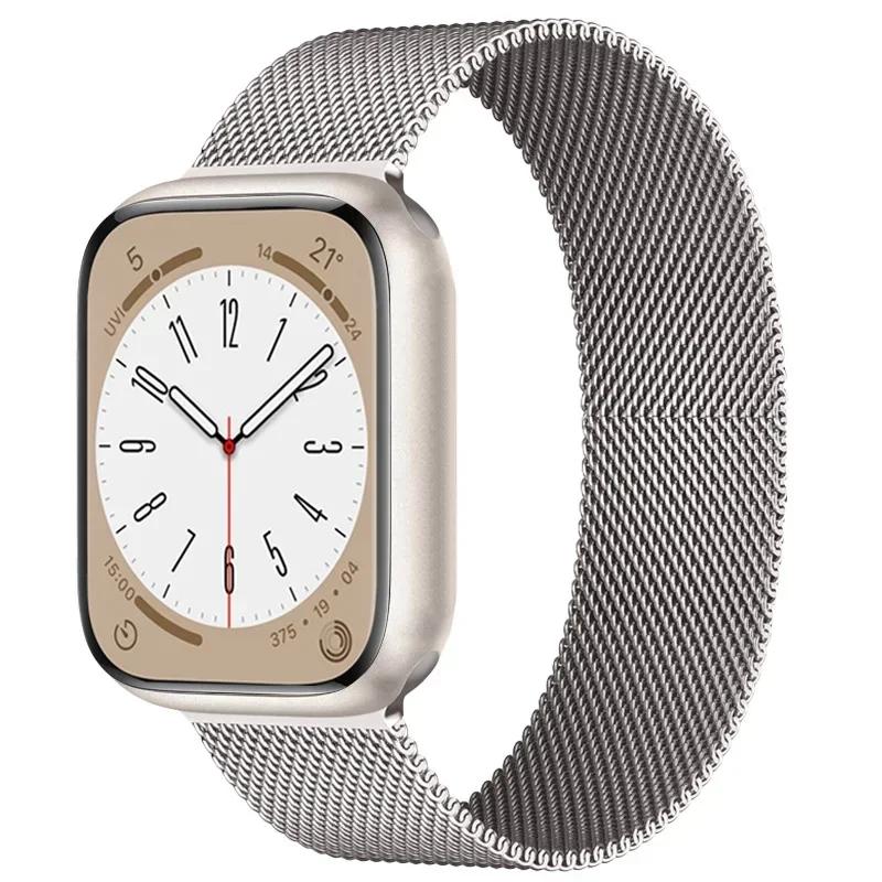 Magnetic Loop Strap For Apple watch Band 44mm 40mm 45mm 41mm 42mm 38mm Stainless Steel Bracelet iWatch Series Ultra 9 8 SE 7 6 5