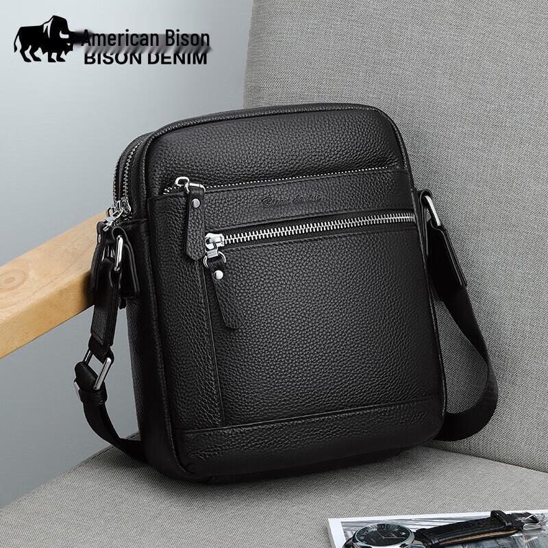Men s Premium Leather Crossbody Shoulder Bag