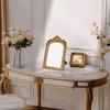 Zierer Wandspiegel in Bogenform mit detailliertem Blumenmuster Harz für Wohnzimmer, Schlafzimmer Kommode