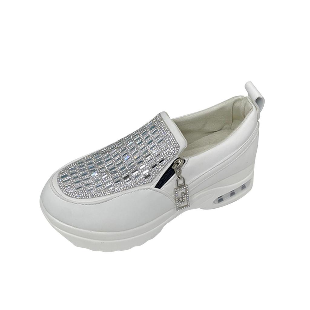 Running Sport Shoes  Thick Bottom Crystal  Casual Shoes