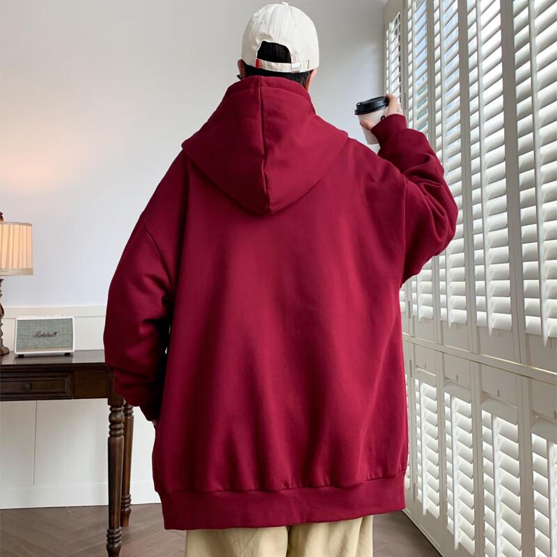 Warrior Unisex Wine Red Zip-Up Hoodie