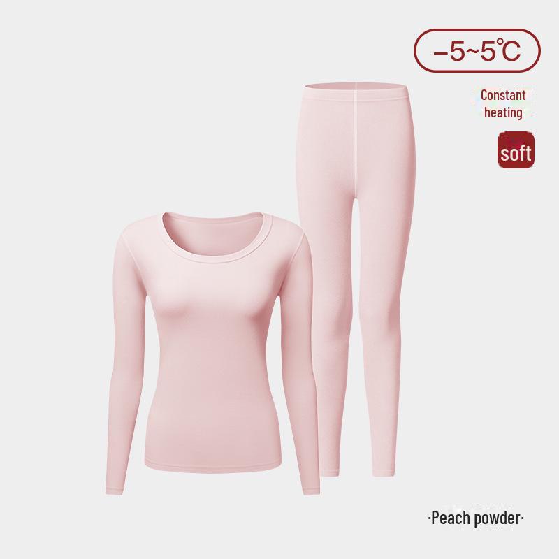 

Комплект термобелья Bonas: Бесшовный, сохраняющий тепло, унисекс, для осени/зимы Women s, XXL розовый/персиковый