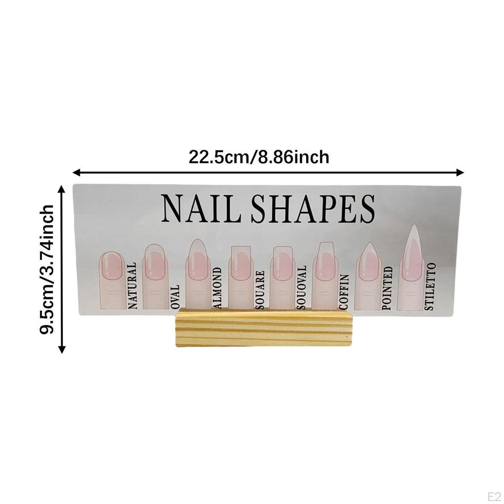 Acrylic Display Board for Nail Art with Base Sample Tips And Photo Props
