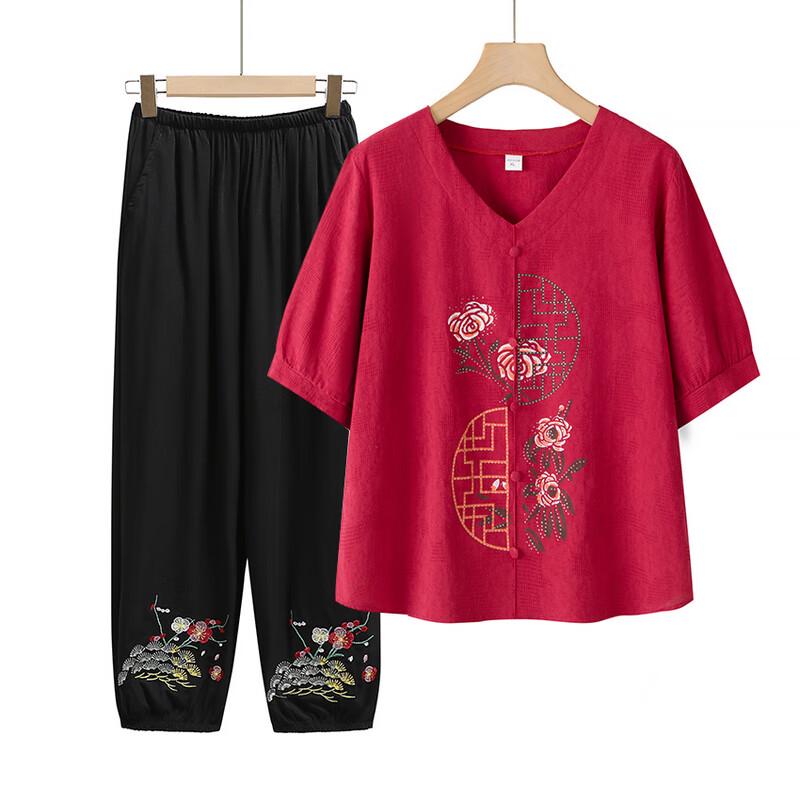 Women's Summer Cotton Linen Two-Piece Set