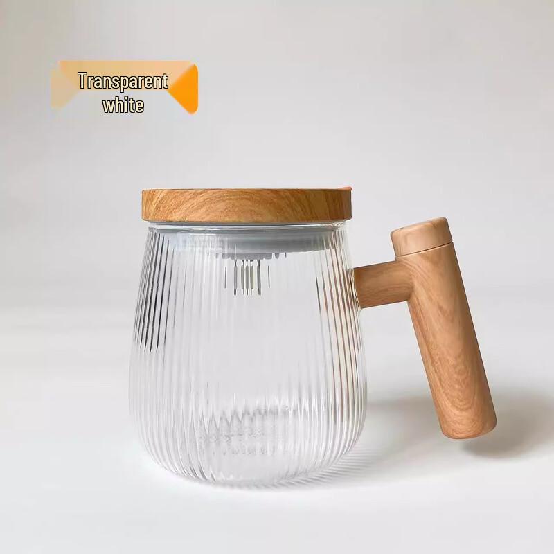 Striped Glass Water Cup