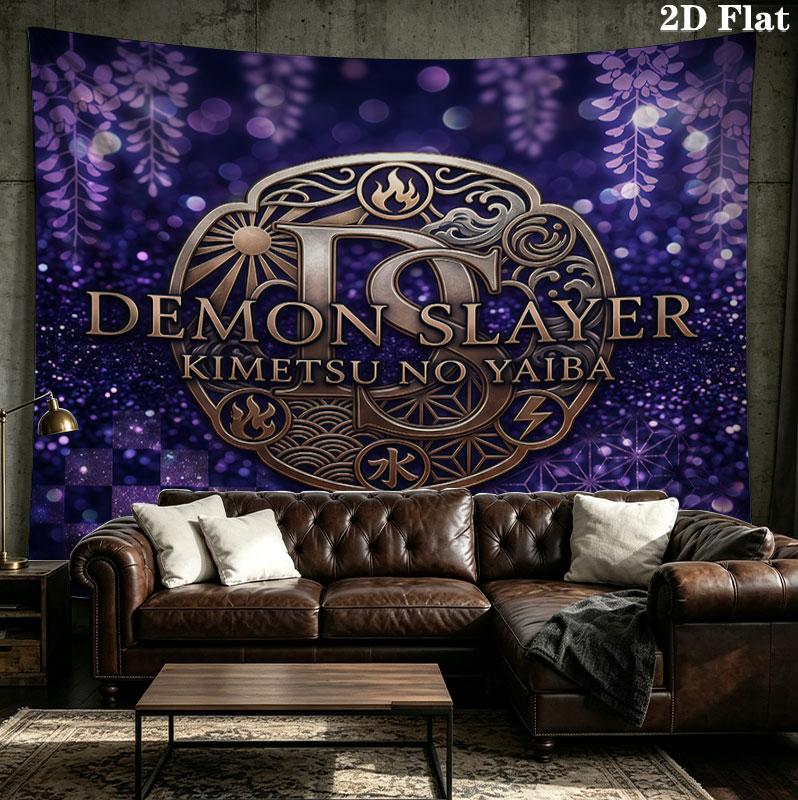 Arazzo da Parete Demon Slayer Appeso Estetico alla Parete Coperta in Tessuto Stampato Arazzi Decorativi per Camera da Letto Soggiorno Decorazione per la Casa