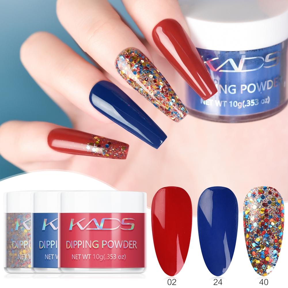 kads 10g Nail Glitter Dipping Powder 40 Colors Can Choose Nail Art Dip Powder Nude French Nail Salon
