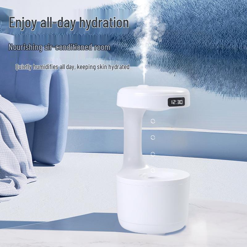 Intelligent Silent Anti-Gravity Humidifier with Water Droplet Backflow and Nanoscale Mist