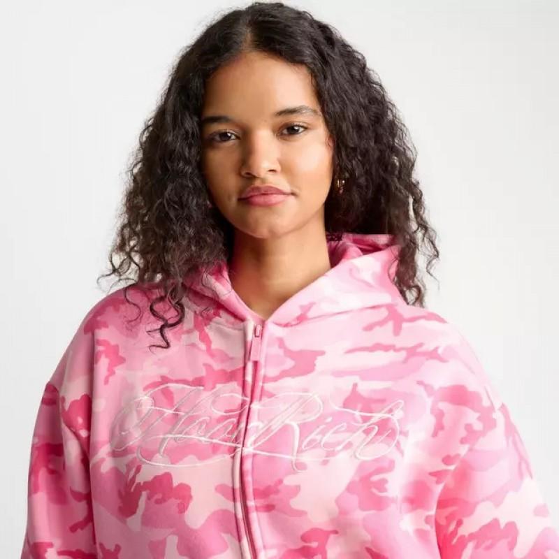 Womens 2-Piece Printed Sweatshirt Set Elegant Street Style Loose Fit Hooded Outfit Youth