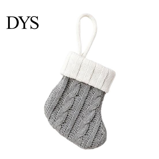 Xmas Tree Hanging Decorations Christmas Tableware Holder, Knitted Stockings Spoon Knife Fork Decorative Pendants for Trees Bag Fireplace, Tree,