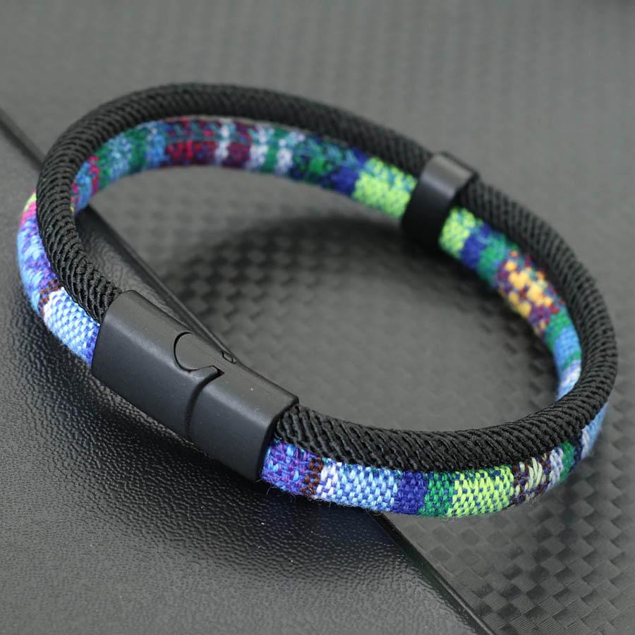 Stylish Tibetan Rope Bracelet Men 5 Colors Handmade Ethnic Wish Bangle Detachable Meditation Yoga Healing Fabric Braslet Pulsera