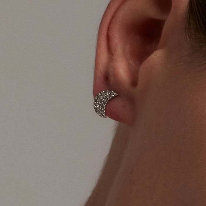 Luxenter Boucles D'oreilles En Argent 925 Et Zirconium Brillant Plaqué Finition En Rhodié - Duver