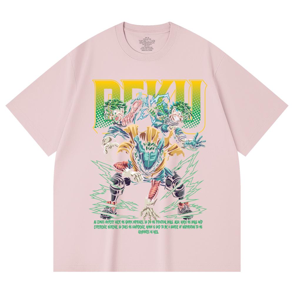 230 Gsm 100% Cotton My Hero Academia V15 Deku Print Unisex Heavy Cotton T Shirt