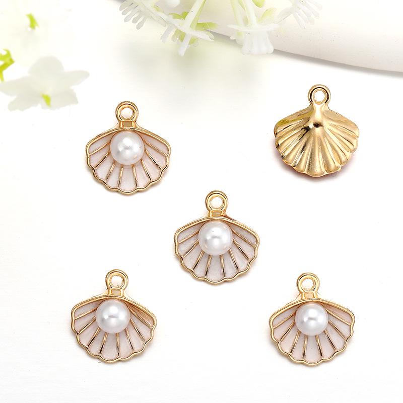 Pearl Color Oil Drop Shell Jewelry Accessories for DIY Bracelets, Keychains, and Pendants (W261)