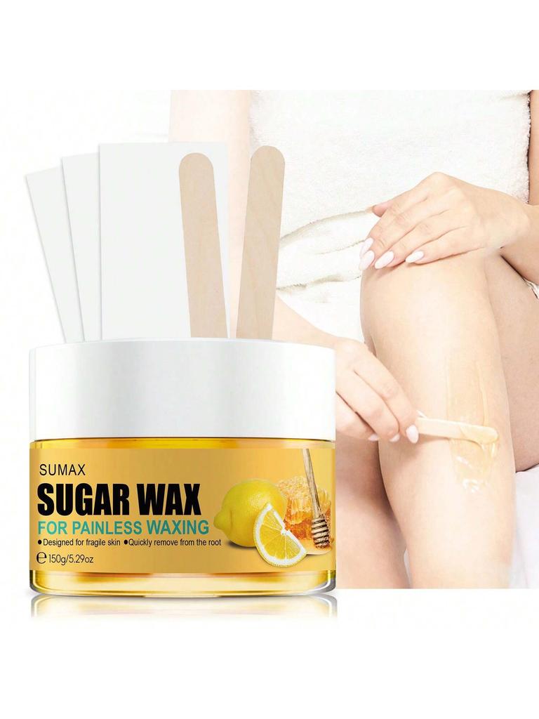 1PC Honey Lemon Hair Removal Wax, Gentle Hair Removal Cream, Smooth Skin, Long-Lasting Effect, Simpl