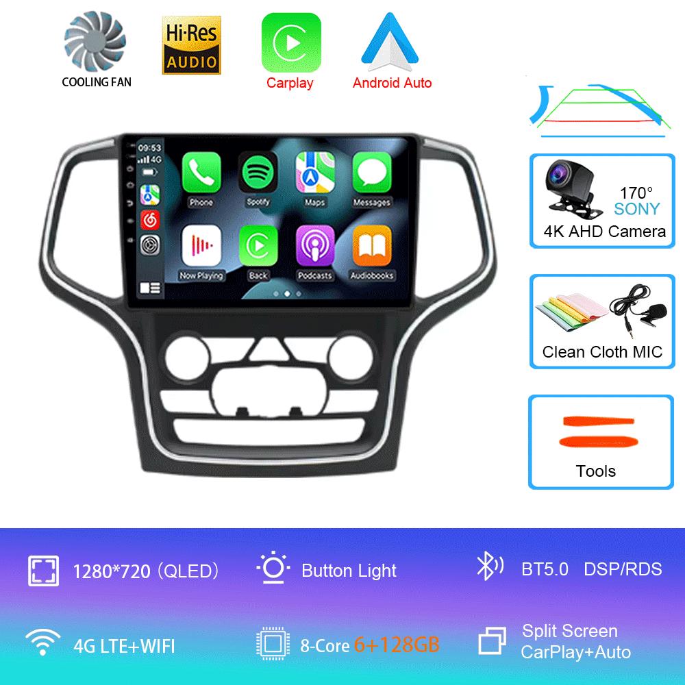 For Jeep Grand Cherokee WK2 2014 Car radio Multimedia Carplay Navigation GPS Wireless Android Auto Car Stereo HDR Radio 5G Wifi