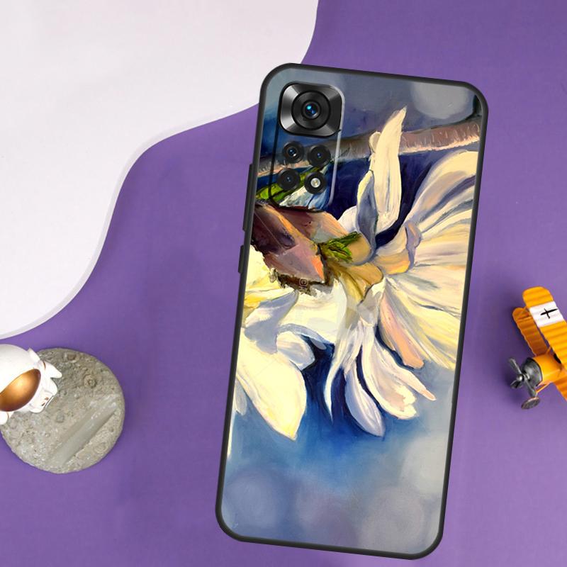 3D Flower Relief Case For Xiaomi Redmi Note 13 Pro 14 12 9 10 11 Pro 10S 11S 12S Redmi 10C 13C 14C 12C Cover