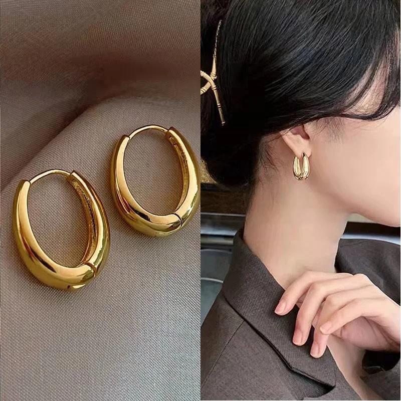 

Fashion Metal Drop Earrings for Woman Vintage Hoop Earring 2025 Trend Classic Party Wedding Pendant Zircon Gift