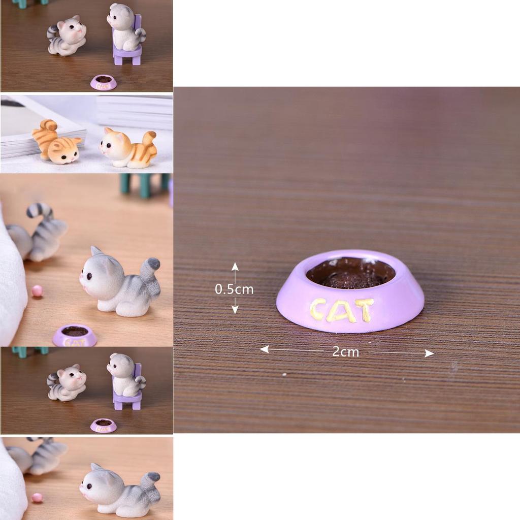 Adoráveis Mini Estatuetas de Gato Modelo Boneca Pet Apresentando Artesanato Exquisito Para Decoração de Casa