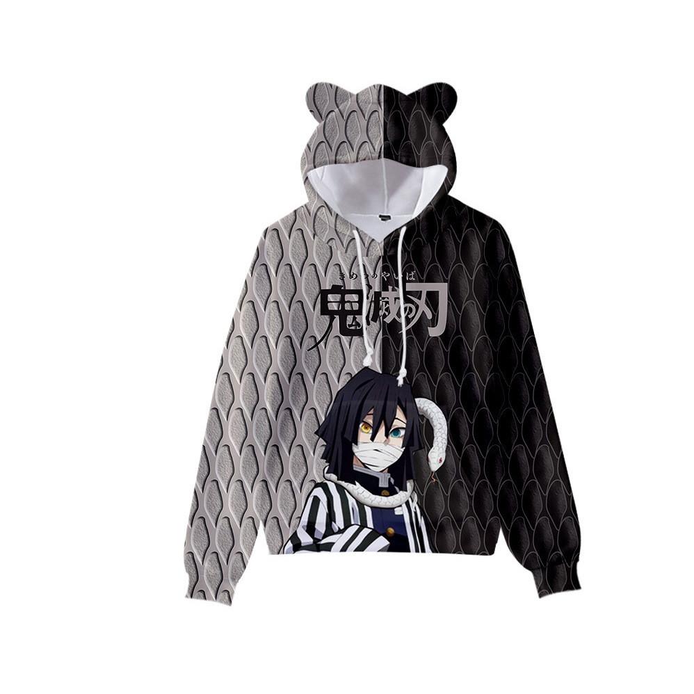 Dämonentöter für Kinder: Kimetsu No Yaiba 3D Katzenohren Hoodie