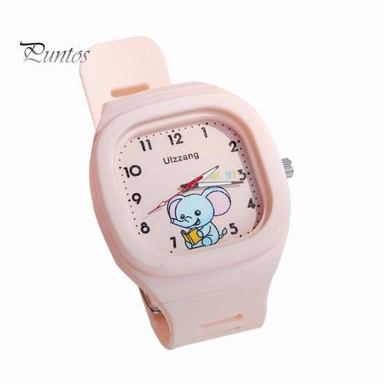 

Дитячий годинник із візерунком слона, квадратний циферблат, студентський годинник, регульований ремінець, кварцовий механізм, наручний годинник, подарунок на день народження рожевий
