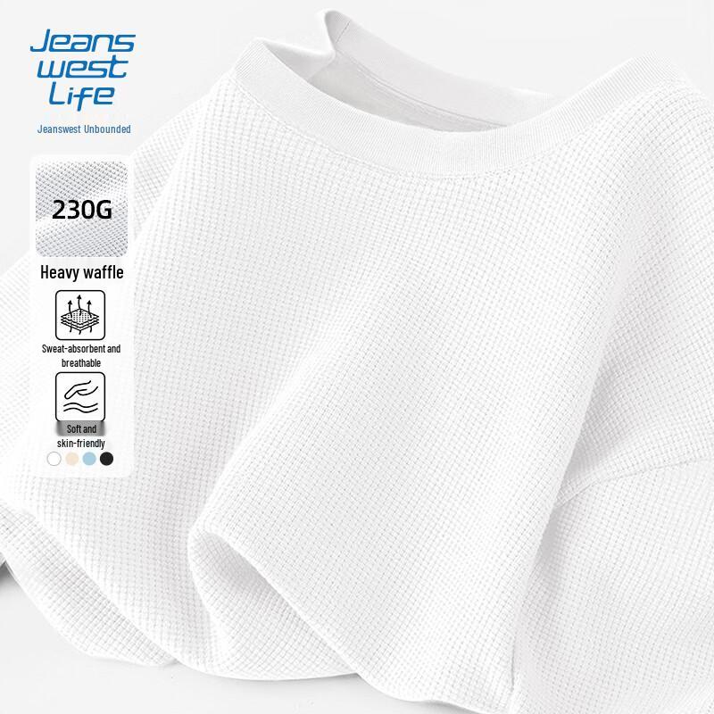 JEANSWEST LIFE Men s Waffle Knit Long Sleeve T-Shirt XXL