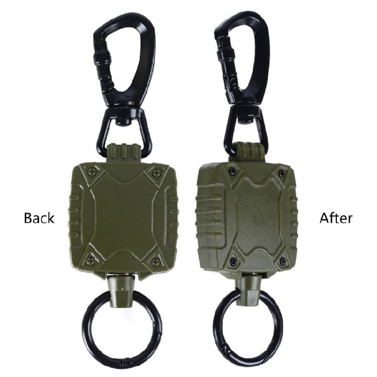 Retractable Key Chain Key Holder Reel with Carabiner 23'' Steel Retractable Cord