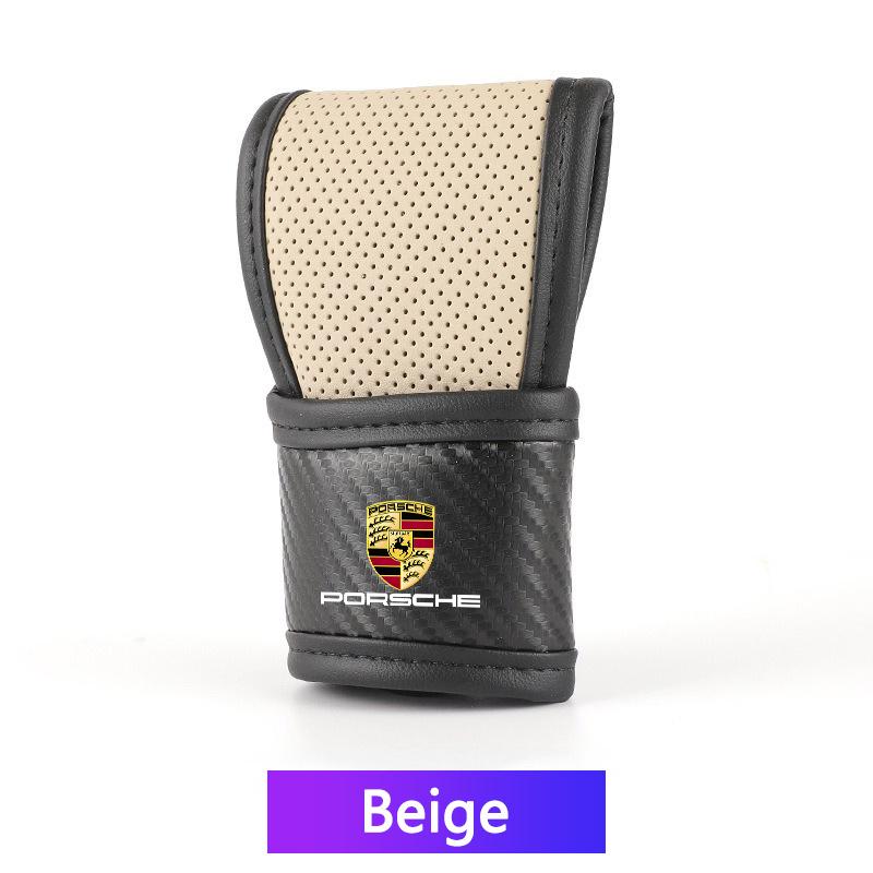 High-end Car Interior Shift Handle Covers Non-Slips Gearshift Cover For Porsche 911 Cayenne Cayman Panamera Macan Taycan Boxster
