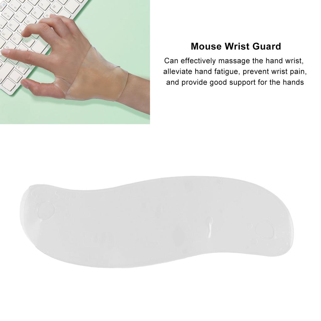Mouse Wrist Rest Transparent Silicone Wrist Guard Joint Thumb Support Brace for Office and Sports