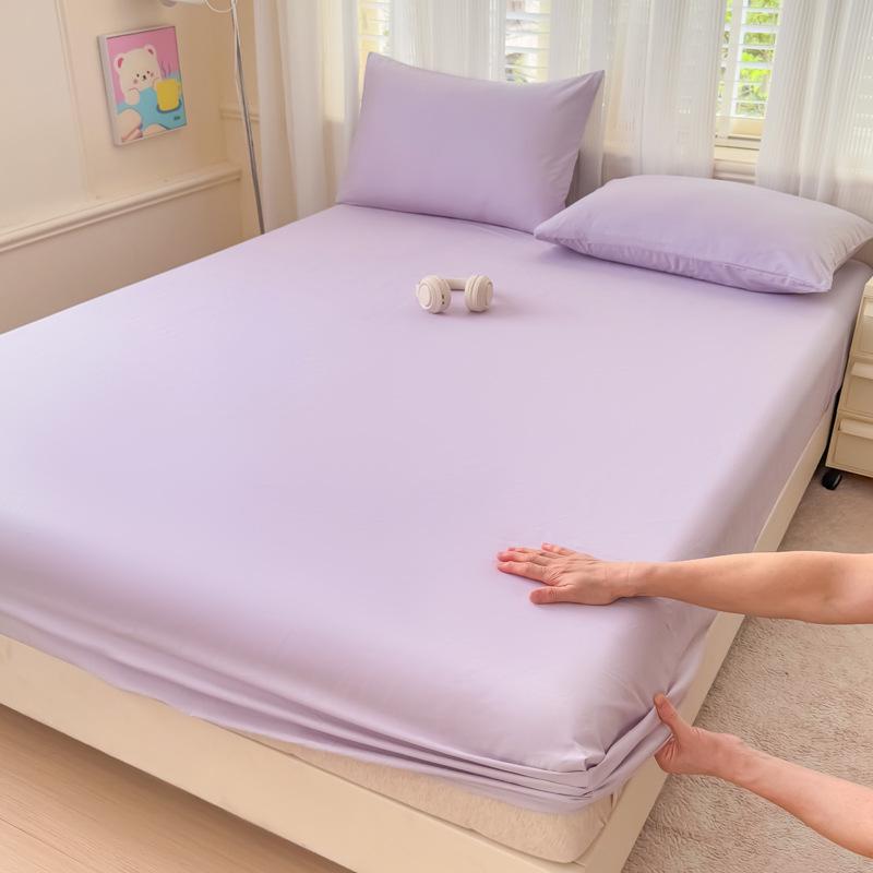 

100% Cotton Dormitory Bed Cover - Anti-Slip, Long-Staple Cotton Mattress Protector 1 Pillowcase 48x74cm