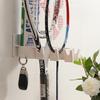 Wall Mounted Badminton Racket Holder Punch Free With Ball Hanger 3-Slots Storage Rack For Tennis Pickleball Ping Pong Paddle