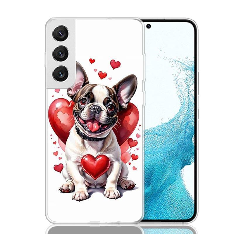Lovely Puppy Heart Dogs Phone Case For Samsung Galaxy S26 S25 Edge S24 S23 FE S22 Ultra S21 Plus S20 + Fundas Cover Coque Galaxy